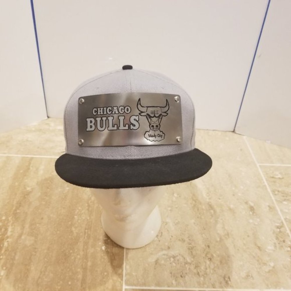 Classics Hardwoods Snapback Hat Metal Plate Chicag